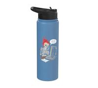 J'espère que cet e-mail vous trouvera bien Funny Work Meme Skeleton Stainless Steel Insulated Water Bottle