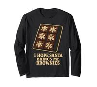J'espère Que Le Père Noël m'apportera des Brownies et des pâtisseries de Noël Manche Longue