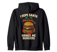 J'espère Que Le Père Noël m'apportera des Hamburgers Sweat à Capuche