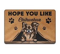 J'Espère Que Vous Aimez Chihuahua, Amoureux des Chiens Drôles Tapis De Bain Absorbant Tapis De Porte Facile À Nettoyer Paillasson De Bienvenue pour Bain D'Entrée Salon 40X60Cm