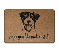 J'Espère Que Vous Aimez Jack Russell Tapis De Porte Absorbant Tapis De Bain Facile À Nettoyer Paillasson D'Entree pour Intérieur Bain Terrasse 40X60Cm