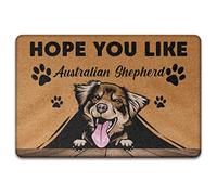 J'Espère Que Vous Aimez Le Berger Australien, Amoureux des Chiens Drôles Tapis De Porte Doux Paillasson D'Entree Confortable Paillasson De Bienvenue pour Bain D'Entrée Intérieur 40X60Cm
