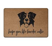 J'Espère Que Vous Aimez Le Border Collie Tapis De Bain Absorbant Paillasson De Bienvenue Confortable Paillasson D'Entree pour Bain D'Entrée Salon 40X60Cm