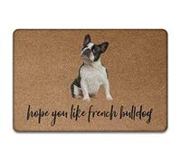 J'Espère Que Vous Aimez Le Bouledogue Français, Tapis Drôle pour Chien Tapis De Porte Doux Tapis De Bain Résister À La Saleté Paillasson D'Entree pour D'Entrée Salon Terrasse 40X60Cm