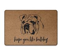 J'Espère Que Vous Aimez Le Bouledogue Tapis De Porte Absorbant Paillasson De Bienvenue Doux Tapis De Bain pour Intérieur D'Entrée Terrasse 40X60Cm