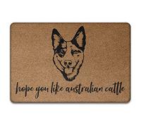 J'Espère Que Vous Aimez Le Bouvier Australien Tapis De Porte Confortable Tapis De Bain Facile À Nettoyer Paillasson De Bienvenue pour Terrasse Bain Salon 40X60Cm