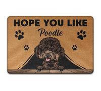 J'Espère Que Vous Aimez Le Caniche, Amoureux des Chiens Drôles Tapis De Porte Doux Tapis De Bain Antidérapant Paillasson D'Entree pour D'Entrée Intérieur Salon 40X60Cm