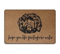 J'Espère Que Vous Aimez Le Chien d'eau Portugais Tapis De Porte Confortable Paillasson De Bienvenue Doux Tapis De Bain pour D'Entrée Terrasse Salon 40X60Cm