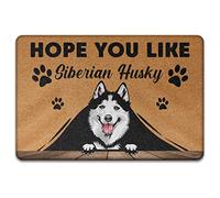 J'Espère Que Vous Aimez Le Husky Sibérien, Amoureux des Chiens Drôles Tapis De Porte Confortable Tapis De Bain Facile À Nettoyer Paillasson D'Entree pour D'Entrée Salon Terrasse 40X60Cm
