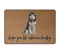 J'Espère Que Vous Aimez Le Husky Sibérien, Tapis pour Chien Drôle Paillasson De Bienvenue Absorbant Paillasson D'Entree Confortable Tapis De Bain pour Intérieur Salon D'Entrée 40X60Cm