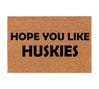 J'Espère Que Vous Aimez Les Huskies. Chien Husky Paillasson Exterieur Ramasse La Saleté Tapis De Bain Durable Paillasson pour Intérieur Accessoires Maison Chambre 40 X 60Cm