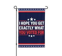 J'espère que vous obtiendrez exactement ce pour quoi vous avez voté. Drapeau antifasciste « Résistez au fascisme », bannière double face de 31,75 cm x 45,7 cm, panneau de jardin.