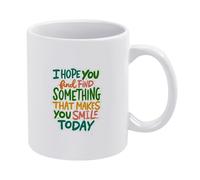 J'Espère Que Vous Trouverez Quelque Chose Qui Vous Fera Sourire Aujourd'Hui. Tasse Drôle Tasses Céramique Tasse À Café 330Ml Pour Thé Femme Famille