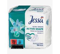 Jessa Ultra Active Shape Lot De 16 Serviettes Hygiéniques Pour Les Jours Actifs. Maintien Sûr Et Flexible Pour Les Jours Actifs. Jessa,Ultra Bandage Active Shape,Hygiénique,Hygiénique,Serviettes