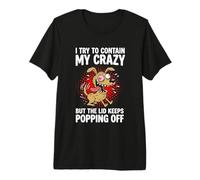 J'essaie de contenir ma Folie... Funny Saying Sarcastic Novelty T-Shirt Haut de Gamme