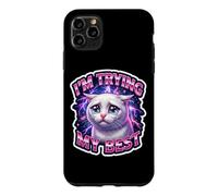 J'essaie Mon Meilleur mème de Chat Stupide Qui pleure Coque pour iPhone 11 Pro Max