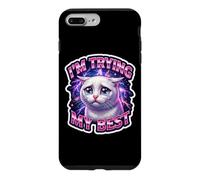 J'essaie Mon Meilleur mème de Chat Stupide Qui pleure Coque pour iPhone 7 Plus/8 Plus