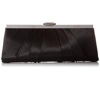 Jessica McClintock Blaire Pochette en satin pour femme avec chaîne d'épaule incluse, Noir, Einheitsgröße