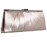 Jessica McClintock Blaire Satin Frame Evening Clutch, Sac à Main de soirée Femme, Champagne, Einheitsgröße