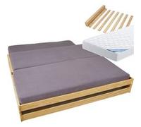 JESSICA - Pack Lit Multifonctions 90x200 + 2 Matelas Ibiza -