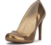 Jessica Simpson Calie Escarpins à Talons Classiques à Bout Rond pour Femme, Bronze, 37 EU