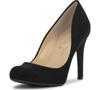 Jessica Simpson Calie Escarpins à talons classiques à bout rond pour femme, noir verni, 38 EU