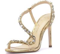 Jessica Simpson Femme Jaycin Sandale à Talon, Doré/Transparent, 38 EU