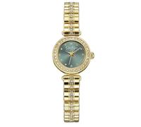 Jessica Simpson Montre bracelet en métal pour femme, Doré/vert, Classique