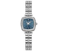 Jessica Simpson Montre Femme Argent Coussin 22mm Bleu Sarcelle Cadran Cristal Bracelet