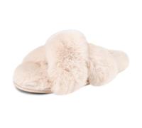 Jessica Simpson Pantoufles à enfiler en mousse à mémoire de forme pour femme, camel, Large