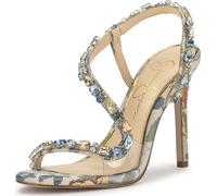 Jessica Simpson Sandales à talon haut Jaycin pour femme, Crème/multicolore, 37.5 EU