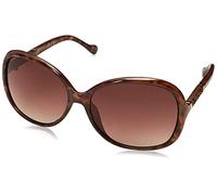 Jessica Simpson Women's J5393 Ts Non-Polarized Iridium Round Sunglasses, Tortoise, 70 mm