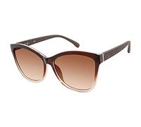 Jessica Simpson Women's J5823 Ombre Vintage Rectangular Sunglasses with Quilted Arms, Metal Logo & 100% UV Protection, 55 mm