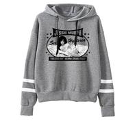 Jessie Murph Bed Hoodies Worldwide Hysteria Tour Pullovers Sans Poche Barres Parallèles Manches Streetwear, gris, 3XL