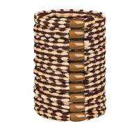 JessLab Élastiques à Cheveux pour Femmes, Chouchous Élastiques Tressés de Couleurs Mélangées, Accessoires Capillaires Durables et Flexibles, Pack de 10, Couleurs Multicolores (Café Foncé)