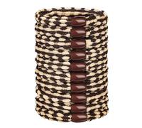 JessLab Élastiques à Cheveux pour Femmes, Chouchous Élastiques Tressés de Couleurs Mélangées, Accessoires Capillaires Durables et Flexibles, Pack de 10, Couleurs Multicolores (Marron)