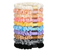 JessLab Élastiques Cheveux en Soie Satin, Lot de 10, Doux Sans Dommage Chouchous pour Queues de Cheval Filles Femmes, Satin