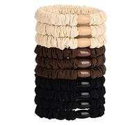 JessLab Élastiques Cheveux en Soie Satin, Lot de 10, Doux Sans Dommage Chouchous pour Queues de Cheval Filles Femmes, Soie