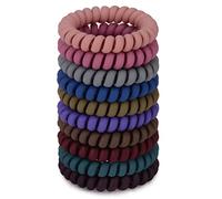 JessLab Élastiques En Spirale pour Femmes, Lot de 10, Sans Pli et Sans Dommage, pour Queues de Cheval et Bracelets, Accessoire pour Cheveux Filles