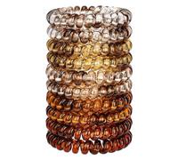 JessLab Élastiques En Spirale pour Femmes, Lot de 10, Sans Pli et Sans Dommage, pour Queues de Cheval et Bracelets, Accessoire pour Cheveux Filles
