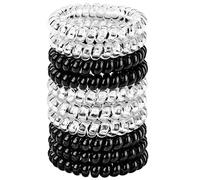 JessLab Élastiques En Spirale pour Femmes, Lot de 10, Sans Pli et Sans Dommage, pour Queues de Cheval et Bracelets, Accessoire pour Cheveux Filles