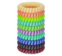 JessLab Élastiques En Spirale pour Femmes, Lot de 10, Sans Pli et Sans Dommage, pour Queues de Cheval et Bracelets, Accessoire pour Cheveux Filles