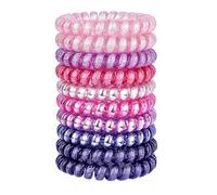 JessLab Élastiques En Spirale pour Femmes, Lot de 10, Sans Pli et Sans Dommage, pour Queues de Cheval et Bracelets, Accessoire pour Cheveux Filles