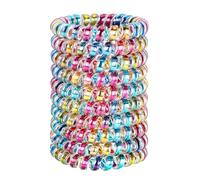 JessLab Élastiques En Spirale pour Femmes, Lot de 10, Sans Pli et Sans Dommage, pour Queues de Cheval et Bracelets, Accessoire pour Cheveux Filles