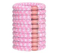 JessLab Élastiques pour Cheveux Tie-Dye pour Femmes, Bandes Élastiques Spirale Colorées, Sans Plis, Extensibles et Douces pour Tous Types De Cheveux, Pack de 10, Rose