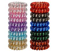 JessLab Élastiques Spirale Cheveux, 20Pcs Sans Pli et Sans Dommage, pour Queues de Cheval Cordon Téléphonique et Bracelet, Accessoire pour Cheveux Filles/Femmes Cadeau