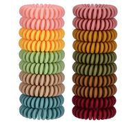 JessLab Élastiques Spirale Cheveux, 20Pcs Sans Pli et Sans Dommage, pour Queues de Cheval Cordon Téléphonique et Bracelet, Accessoire pour Cheveux Filles/Femmes Cadeau