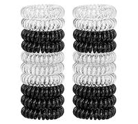 JessLab Élastiques Spirale Cheveux, 20Pcs Sans Pli et Sans Dommage, pour Queues de Cheval Cordon Téléphonique et Bracelet, Accessoire pour Cheveux Filles/Femmes Cadeau
