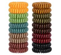 JessLab Élastiques Spirale Cheveux, 20Pcs Sans Pli et Sans Dommage, pour Queues de Cheval Cordon Téléphonique et Bracelet, Accessoire pour Cheveux Filles/Femmes Cadeau