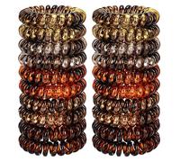 JessLab Élastiques Spirale Cheveux, 20Pcs Sans Pli et Sans Dommage, pour Queues de Cheval Cordon Téléphonique et Bracelet, Accessoire pour Cheveux Filles/Femmes Cadeau